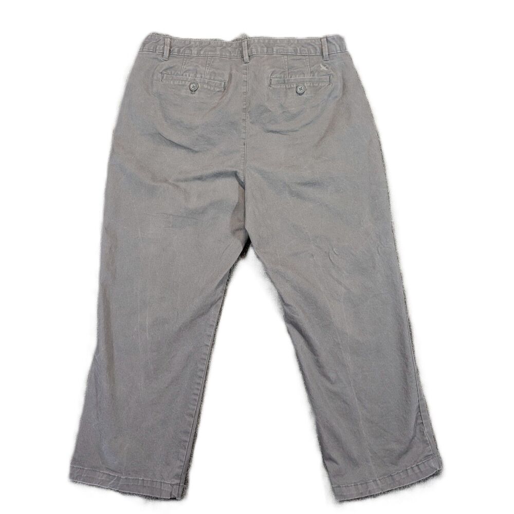 Eddie Bauer Womens 14 Flat Front Stretch Cropped Chino Pants - Picture 2 of 10